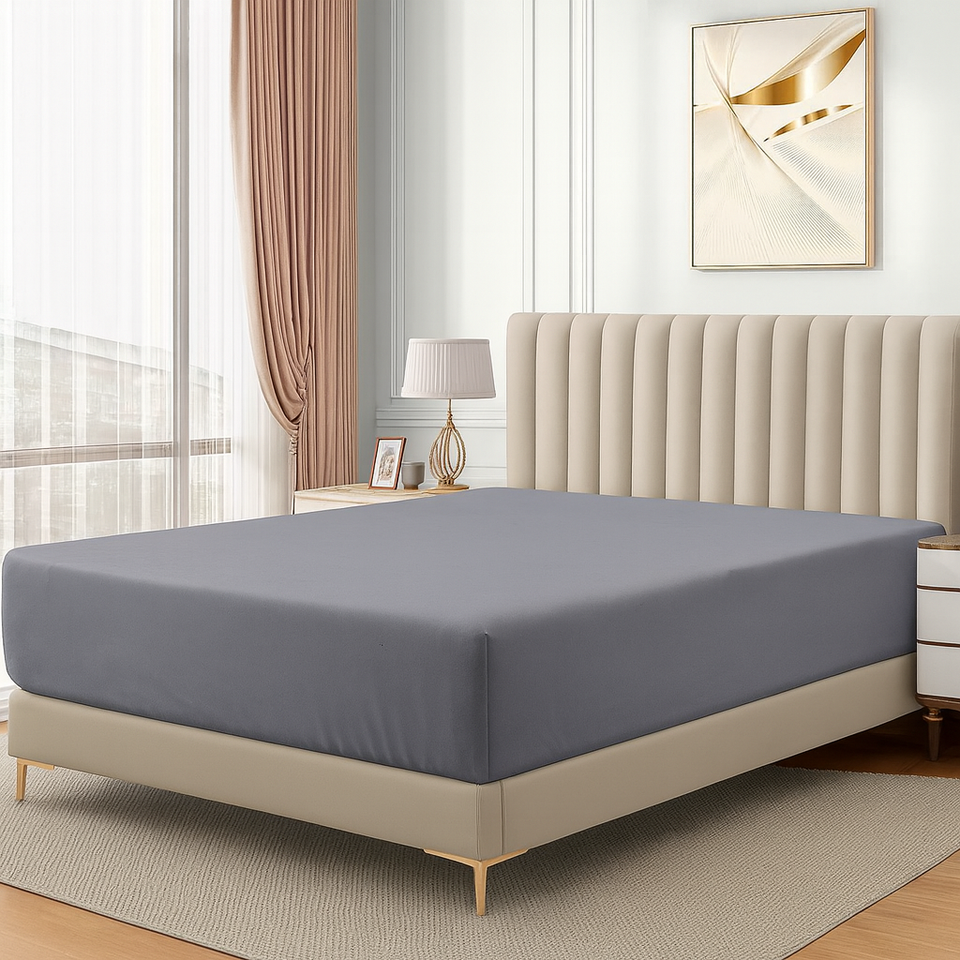 Luxury 30 cm Deep Fitted Sheet | 200-Thread-Count Long-Staple Micro - Single to Super King - UK