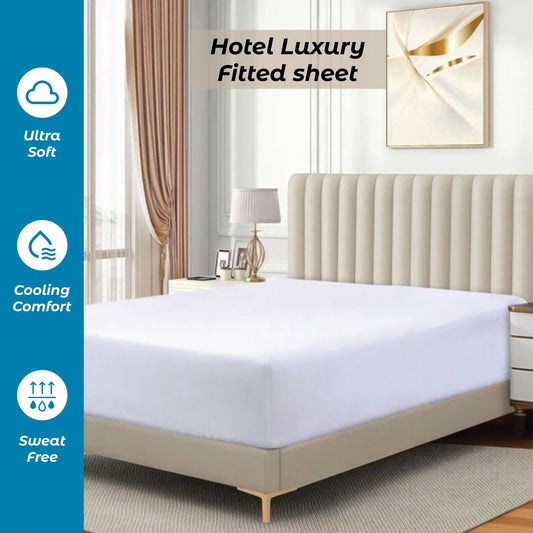 Bed Protection Bundle – 40cm Fitted Sheet, Mattress Protector & 2 Pillow Protectors