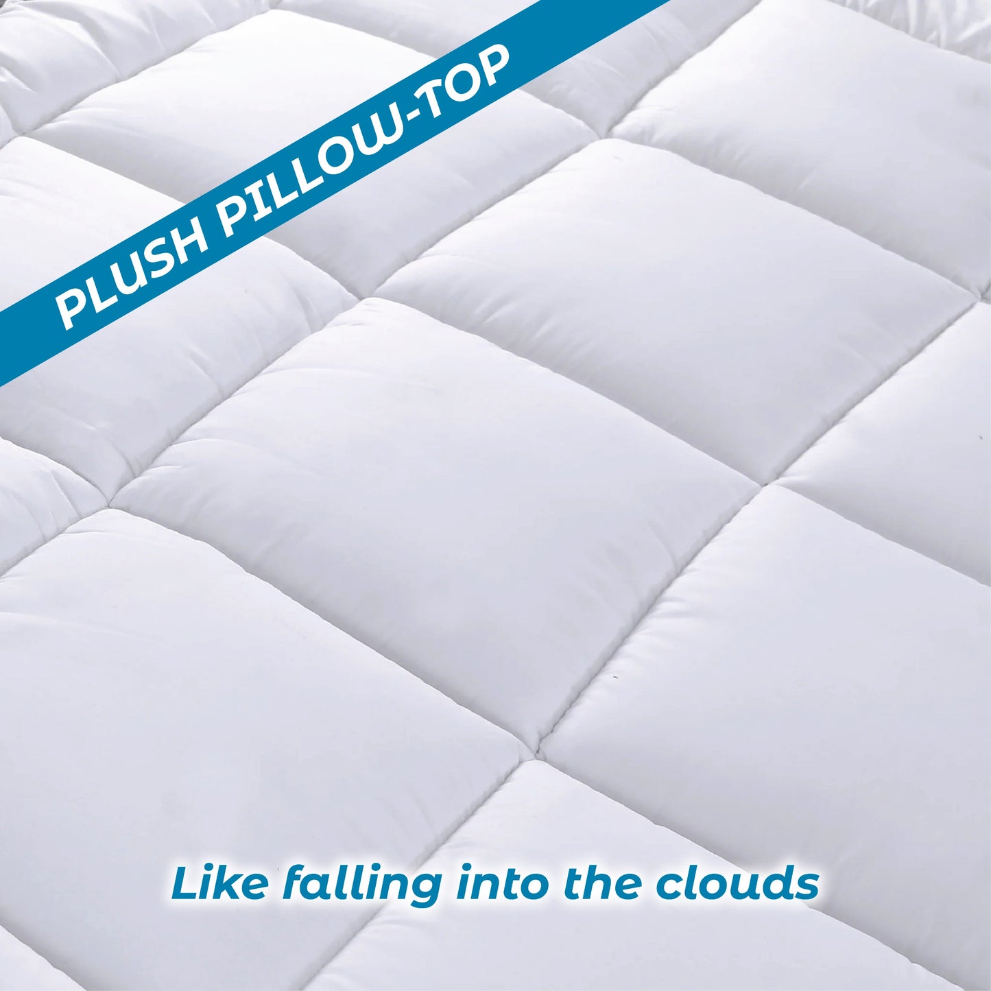 10cm Deep Mattress Topper – Extra Thick Microfibre, Elasticated Straps | Single to Super King