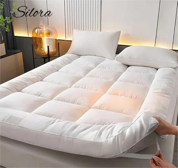 Silora 4-Piece Luxury Bedding Bundle Fitted Sheet + Mattress Protector + 02 Pillows and Protectors