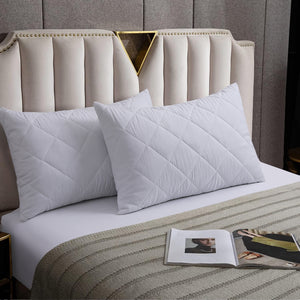 Silora Waterproof Pillow Protectors 2/4-Pack- Hypoallergenic Noiseless Zip Cover